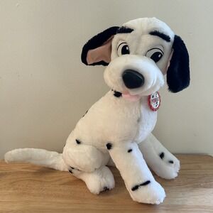 Vintage Disney 101 Dalmations 1991 Pongo w/ Collar Plush Stuffed Toy Animal